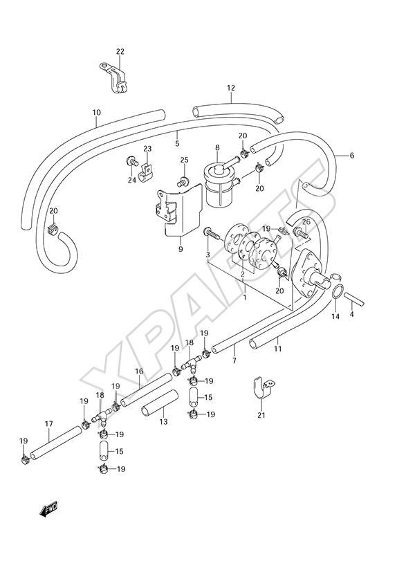  Fuel Pump til Suzuki motor